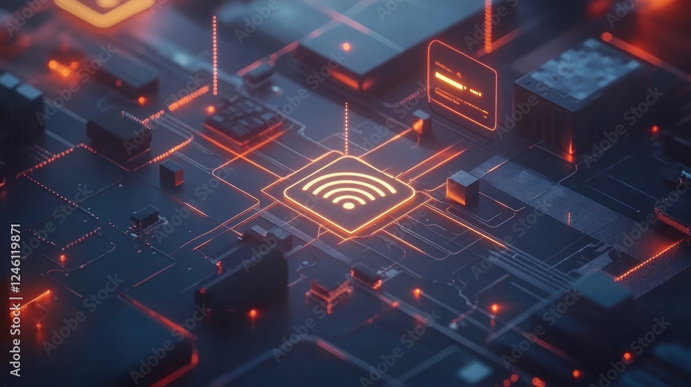 Poster connecting smart devices for seamless iot integration