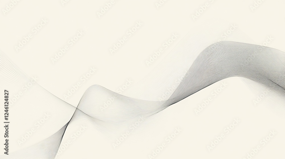 Poster elegant lines and curves create a dynamic composition on a minimal white background