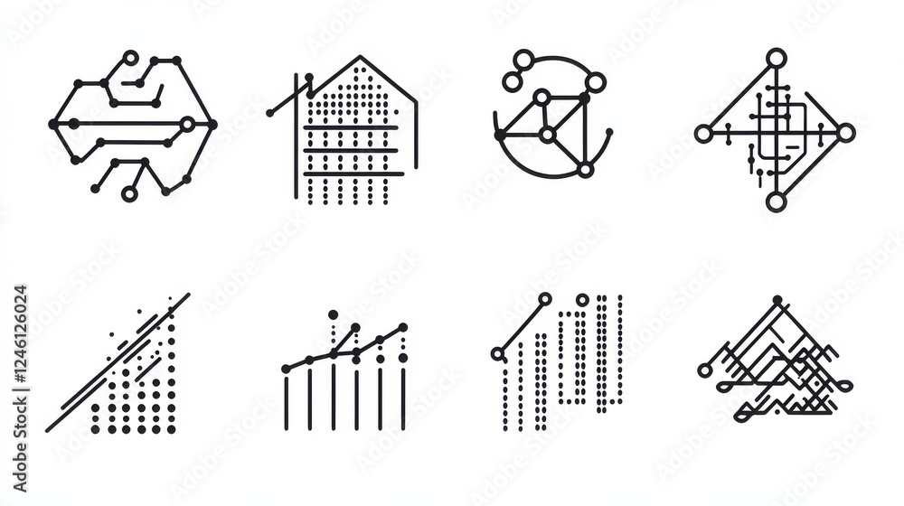 Poster data analytics vector line icon isolated on white background. data analytics line icon for infograph