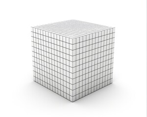 Three-Dimensional Coordinate System with Graph and Grid. Illustration of 3d Coordinate Axis XYZ with Black Lines on White Background.