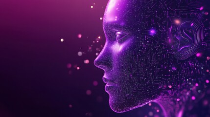 Obraz premium Programmers and chatbot processing natural language. Natural language processing, chatbot natural language, natural language scince concept. Bright vibrant violet vector isolated illustration