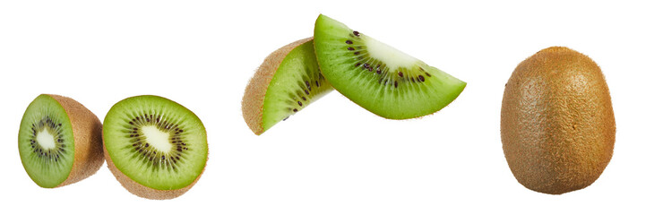 fresh kiwi fruits isolated on white or transparent png