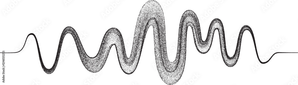 Poster decorative swirl of line. roughen curved lines .abstract flow linear fluid shapes .curly design elem