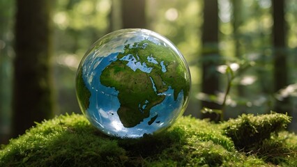 World forestry day celebrating earth's lungs & a greener future background