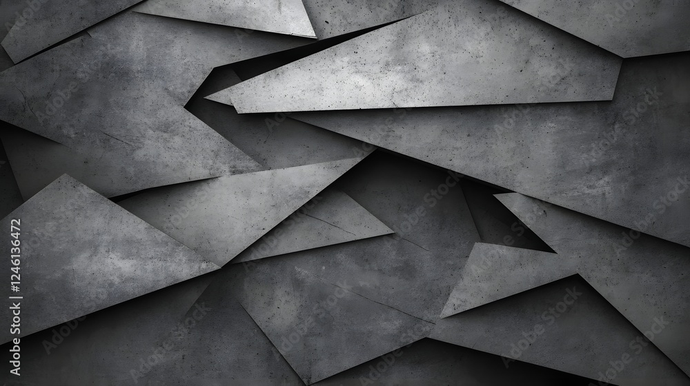 Poster abstract grey textured background with sharp angular elements