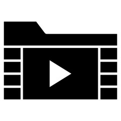 Video File Glyph Icon