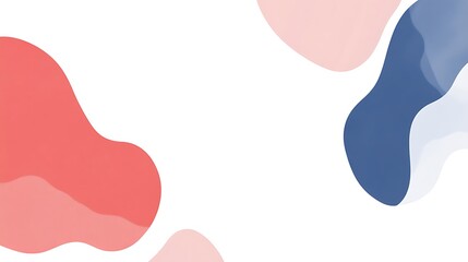 Abstract shapes, pastel colors, white background, website banner