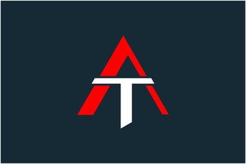 Initial AT Logo Design Vector