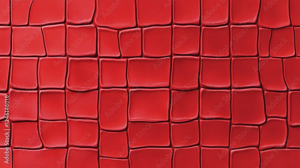 Aufkleber red leather texture with geometric pattern for background concepts