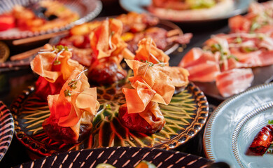 chinese food on the plate