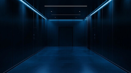 long corridor in a modern building