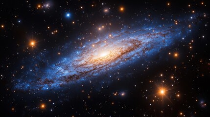 Fototapeta premium blue galaxy background