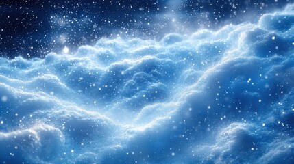 blue winter snow background
