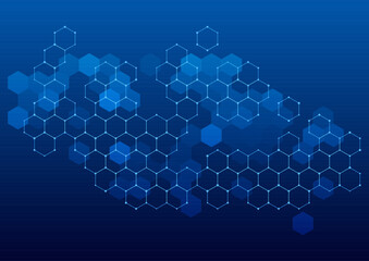 Obraz premium Abstract background with hexagonal grid design 