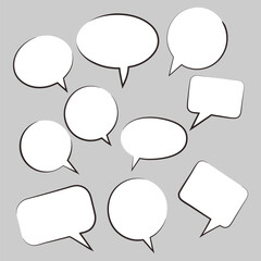 Speech box bubble cartoon for decoration