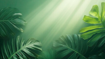 serene landscape showcasing greenery with soft sunlight filtering through leaves creating eco-friendly atmosphere with