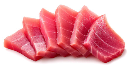 マグロのお刺身。白背景。（Tuna sashimi on white background.）
