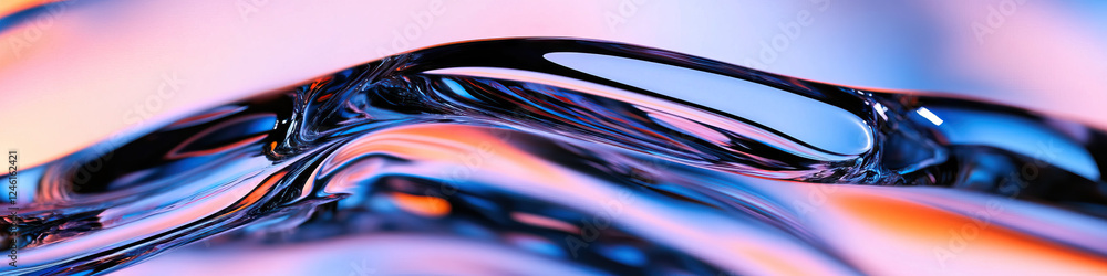 Poster abstract image of a translucent liquid with undulating surface