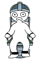 電気椅子に座らされてる人