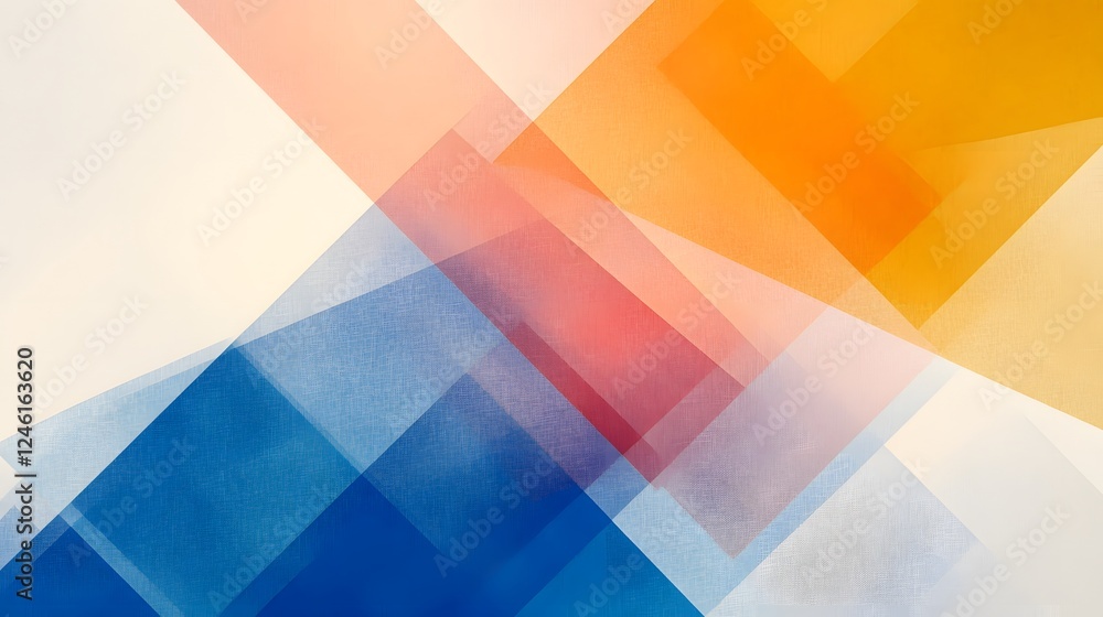 Aufkleber colorful geometric patterns with overlapping translucent shapes
