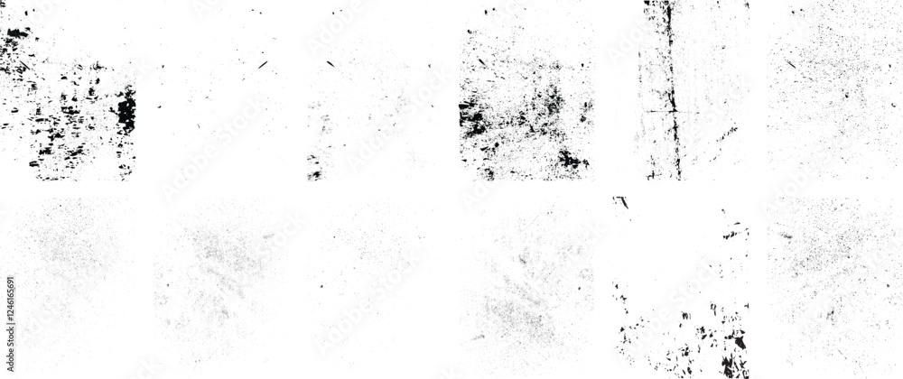 Leinwandbilder grunge textures set. collection of vector, distress, textures .simply place grungy textured overlay 