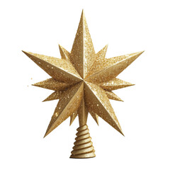 Christmas star on Isolat Transparent background