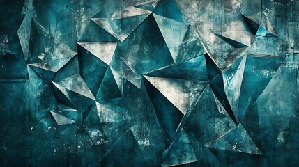 Abstract teal geometric texture background