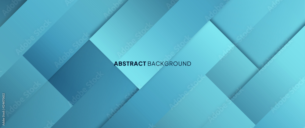 Poster blue abstract square shapes on a futuristic concept background. regular sloping lines create a dynam