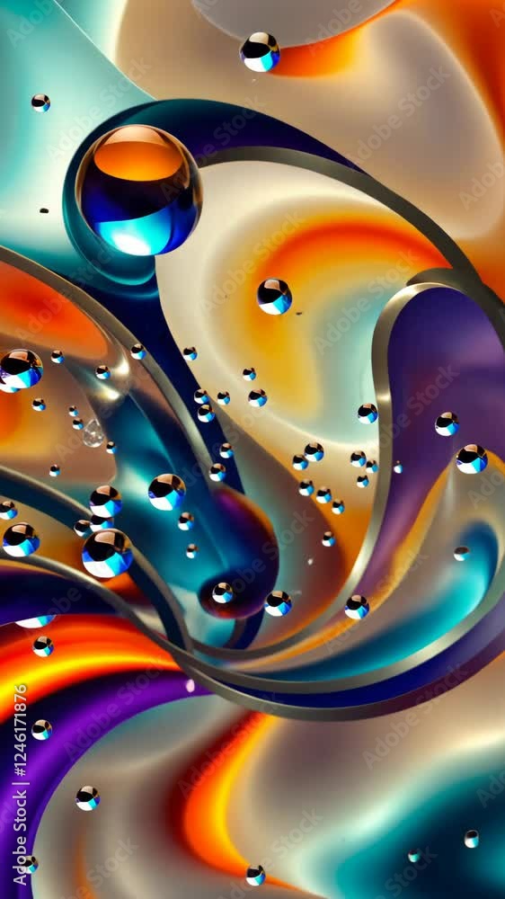 Aufkleber a colorful image of a spiral with many small dots. the dots are of different colors and sizes