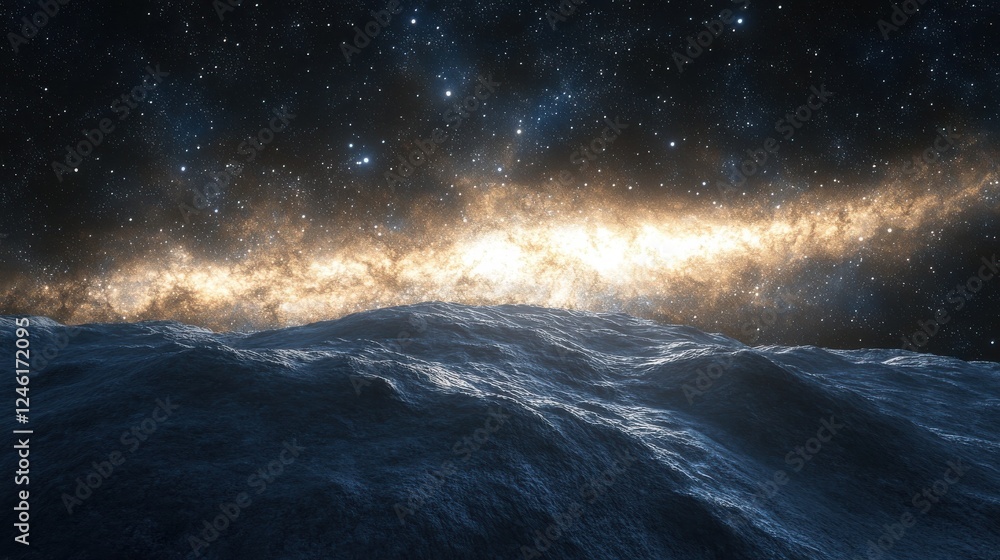 Wall mural subtle starry night background with space for text. generative ai