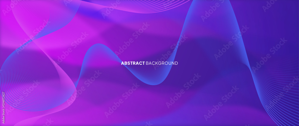 Poster abstract gradient background of purple and blue gradations. random dynamic wave gradient. for busine