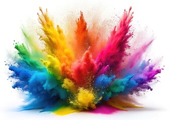A kaleidoscope of Holi colors painted across a stunning vista.