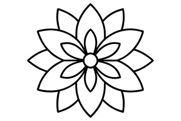 Flower icons set. Abstract flower icons isolated on white background. Flower simple icon. Stock vector.