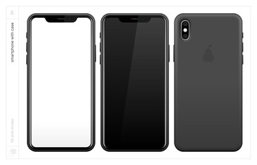 Smartphone. Vector illustration. NO stroke.