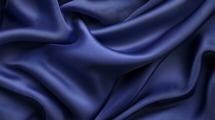 Obraz premium Blue silk fabric, draped folds, texture