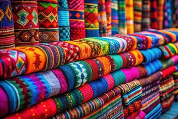 Antigua's market showcases stunning Mayan textiles.