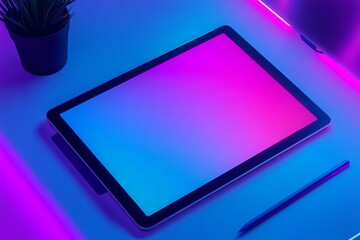 Vibrant Tablet with Gradient Screen