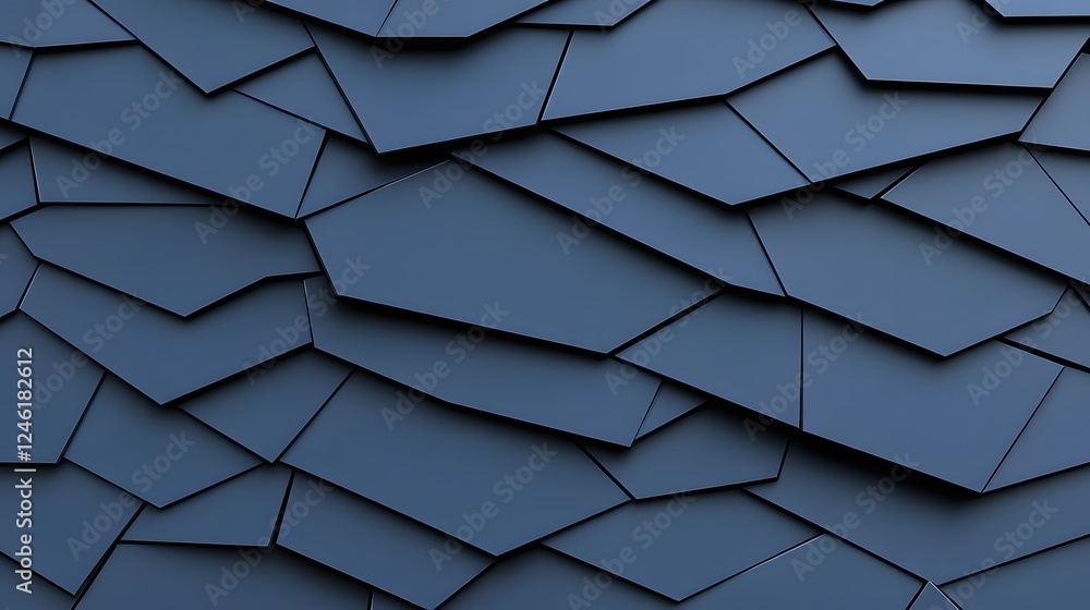 Poster abstract blue layered texture with geometric shapes and patterns