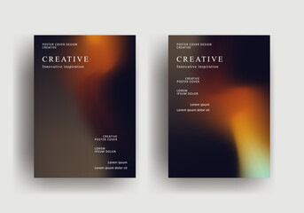 Abstract gradient poster template. retro vintage Covers Design. fluid gradient background design. Trendy front page design for Banner, Poster, Flyer, Invitation and Annual Report