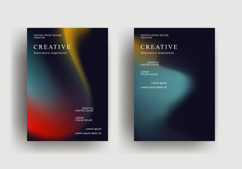 Abstract gradient poster template. retro vintage Covers Design. fluid gradient background design. Trendy front page design for Banner, Poster, Flyer, Invitation and Annual Report
