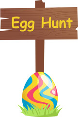 Easter Egg Hunt Sign Illustration