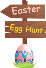 Easter Egg Hunt Sign Illustration