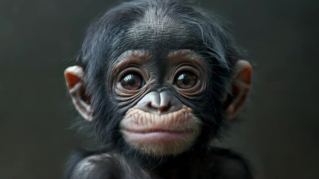 video of infant Bonobo (Pan paniscus) 