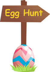 Easter Egg Hunt Sign Illustration