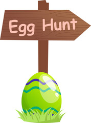 Easter Egg Hunt Sign Illustration