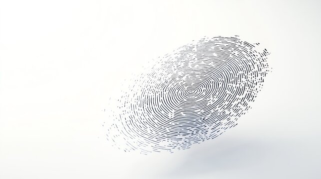 Digital fingerprint on a light background.