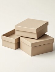 Fototapeta premium Elegant storage boxes for versatile organization.