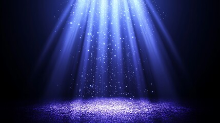 Blue Spotlight Glitter Stage