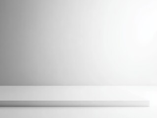 White platform studio backdrop, minimalist product display