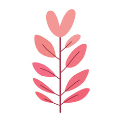 Plant leaf, branch. Icon, vector illustration, graphic design, flat style
